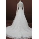 A-line V-neck Long Sleeves Chapel Train Lace Bridal Wedding Dresses WD010169 A-line V-neck Long Sleeves Chapel Train Lace Bridal Wedding Dresses WD010169