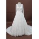 A-line V-neck Long Sleeves Chapel Train Lace Bridal Wedding Dresses WD010169 A-line V-neck Long Sleeves Chapel Train Lace Bridal Wedding Dresses WD010169
