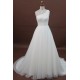 A-line One Shoulder Chapel Train Beaded Bridal Wedding Dresses WD010180