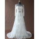 A-line Chapel Train Long Sleeves Lace Bridal Wedding Dresses WD010195