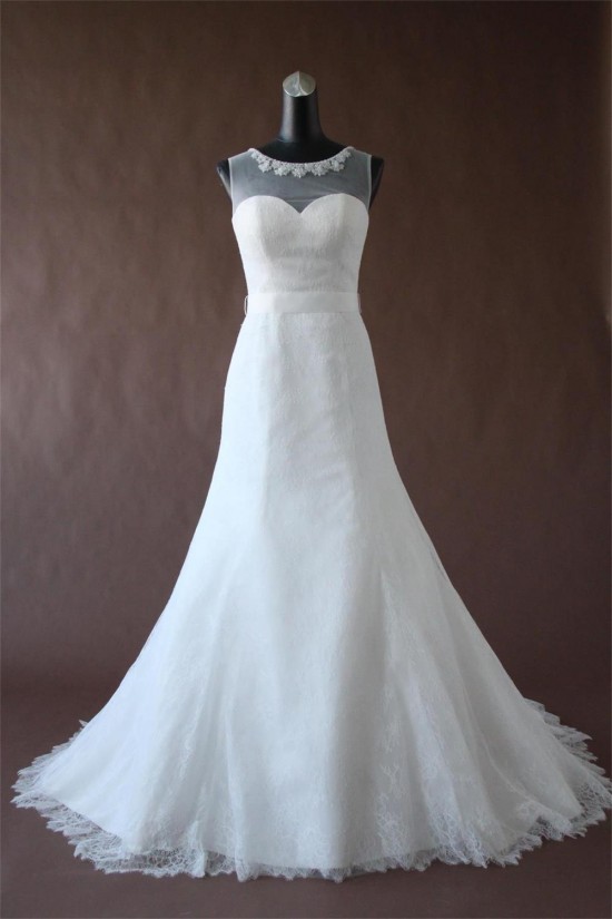 A-line Court Train Lace Bridal Wedding Dresses WD010197 A-line Court Train Lace Bridal Wedding Dresses WD010197