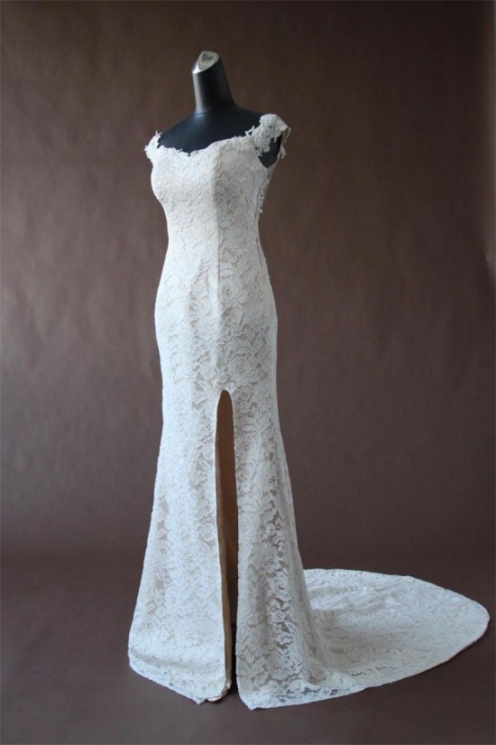 Trumpet/Mermaid Off the Shoulder Lace Bridal Wedding Dresses WD010198 Trumpet/Mermaid Off the Shoulder Lace Bridal Wedding Dresses WD010198