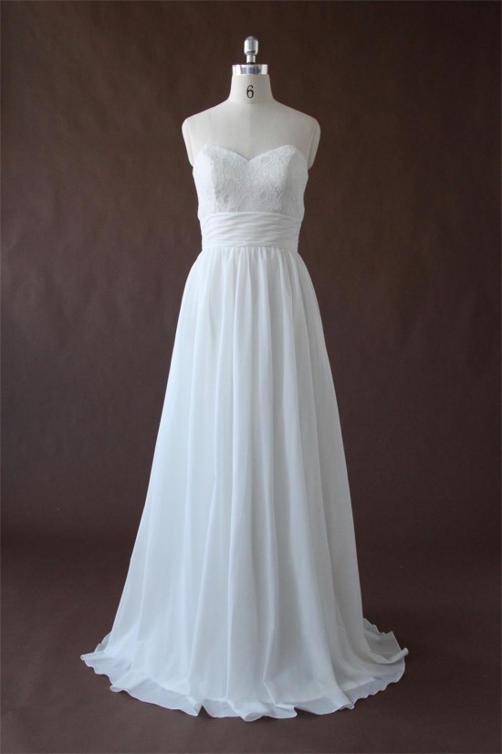 A-line Sweetheart Lace and Chiffon Bridal Wedding Dresses WD010199 A-line Sweetheart Lace and Chiffon Bridal Wedding Dresses WD010199