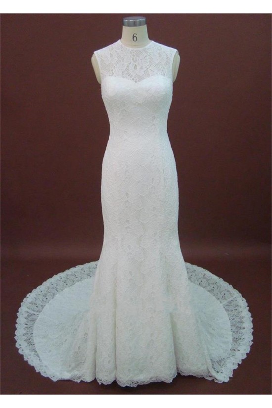 Trumpet/Mermaid Court Train Lace Bridal Wedding Dresses WD010201 Trumpet/Mermaid Court Train Lace Bridal Wedding Dresses WD010201