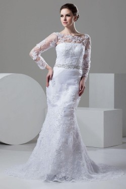 Trumpet/Mermaid Long Sleeve Lace Bridal Wedding Dress WD010240