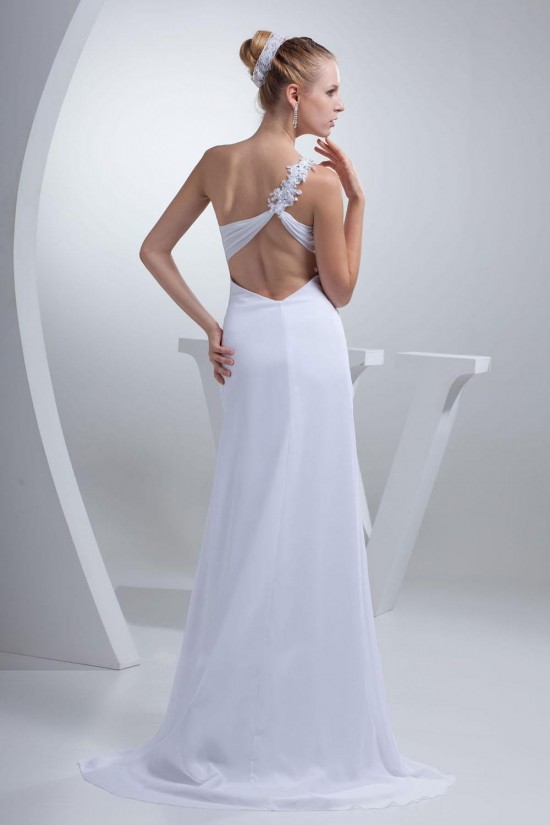 Sheath/Column One Shoulder Bridal Wedding Dress WD010246 Sheath/Column One Shoulder Bridal Wedding Dress WD010246