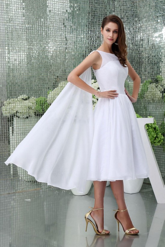 A-line Short Chiffon Bridal Wedding Dress WD010247