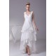 High Low Straps Applique Bridal Wedding Dress WD010249 High Low Straps Applique Bridal Wedding Dress WD010249