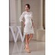 Short 3/4 Sleeves V-back Bridal Wedding Dress WD010251