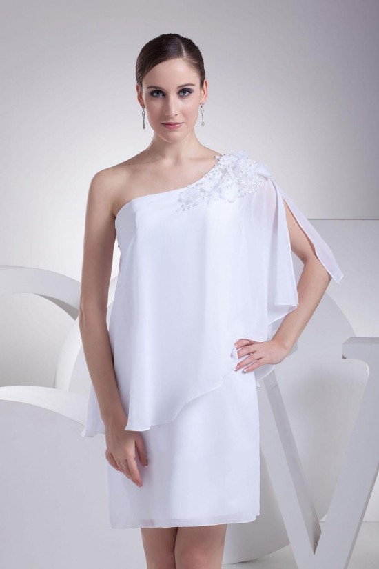 Short/Mini One Shoulder Bridal Gown WD010256 Short/Mini One Shoulder Bridal Gown WD010256