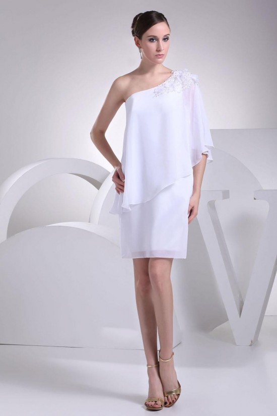 Short/Mini One Shoulder Bridal Gown WD010256 Short/Mini One Shoulder Bridal Gown WD010256