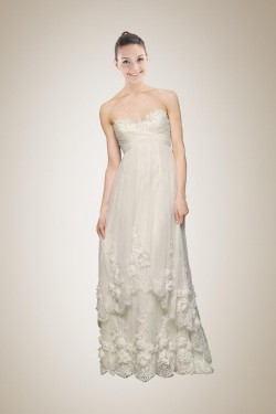 Empire Sweetheart Court Train Lace Bridal Gown Maternity Dresses WD010266