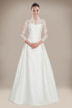 A-line Long Sleeves Court Train Bridal Wedding Dresses WD010283