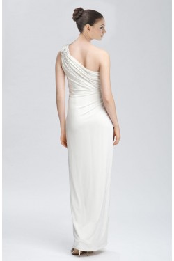 Sheath/Column One Shoulder Bridal Wedding Dresses WD010285