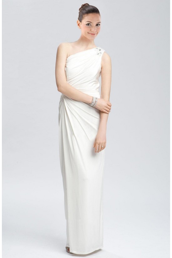 Sheath/Column One Shoulder Bridal Wedding Dresses WD010285 Sheath/Column One Shoulder Bridal Wedding Dresses WD010285