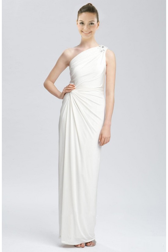 Sheath/Column One Shoulder Bridal Wedding Dresses WD010285 Sheath/Column One Shoulder Bridal Wedding Dresses WD010285