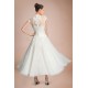 A-line Short Sleeves Tea Length Lace Bridal Wedding Dresses WD010290 A-line Short Sleeves Tea Length Lace Bridal Wedding Dresses WD010290