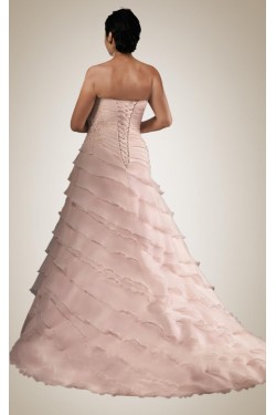 A-line Sweetheart Court Train Plus Size Bridal Wedding Dresses WD010293