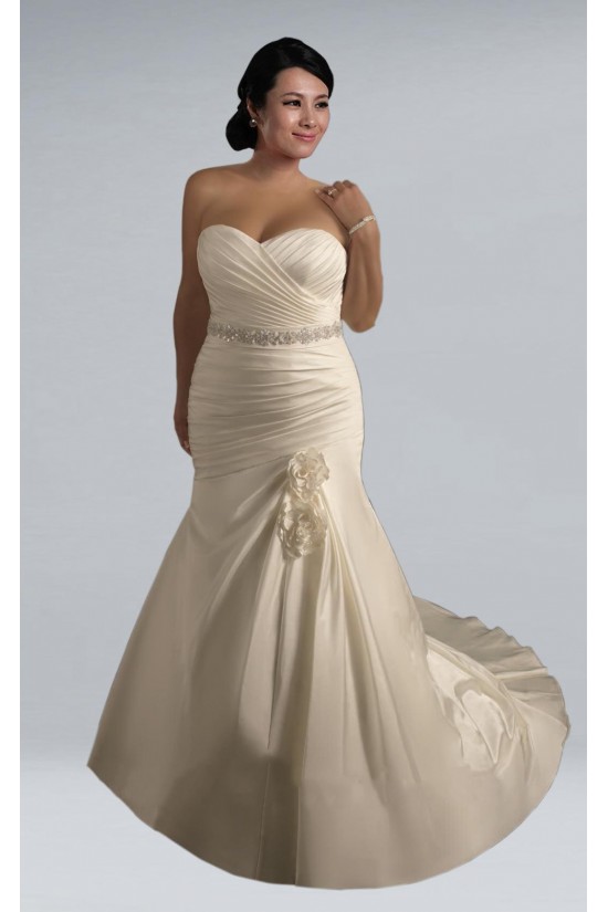 Trumpet/Mermaid Sweetheart Plus Size Beaded Bridal Wedding Dresses WD010298 Trumpet/Mermaid Sweetheart Plus Size Beaded Bridal Wedding Dresses WD010298