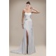 Sheath/Column One Shoulder Beaded Chiffon Bridal Wedding Dresses WD010303