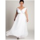 A-line Off the Shoulder Lace and Chiffon Plus Size Bridal Wedding Dresses WD010309 A-line Off the Shoulder Lace and Chiffon Plus Size Bridal Wedding Dresses WD010309