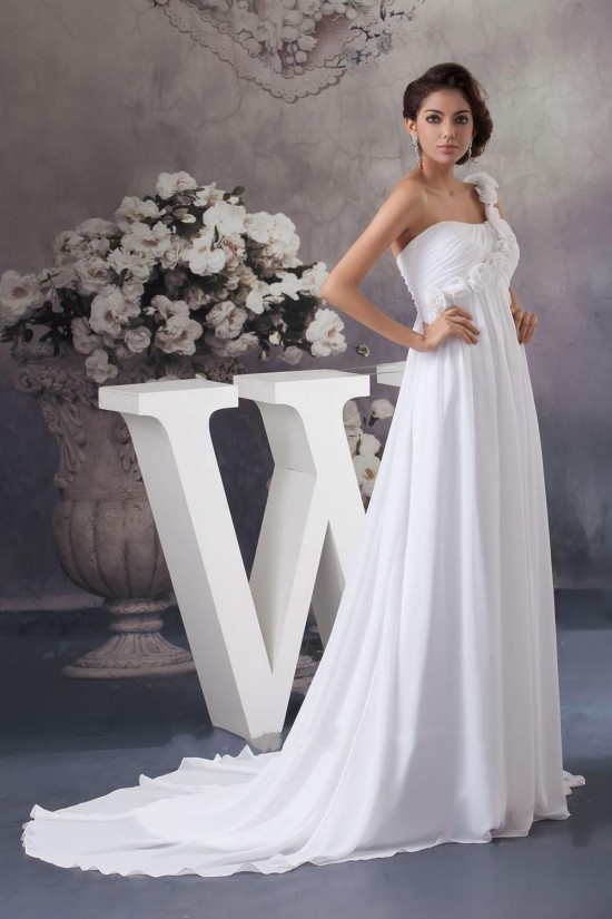 Empire One Shoulder Chiffon Bridal Maternity Wedding Dresses WD010333 Empire One Shoulder Chiffon Bridal Maternity Wedding Dresses WD010333