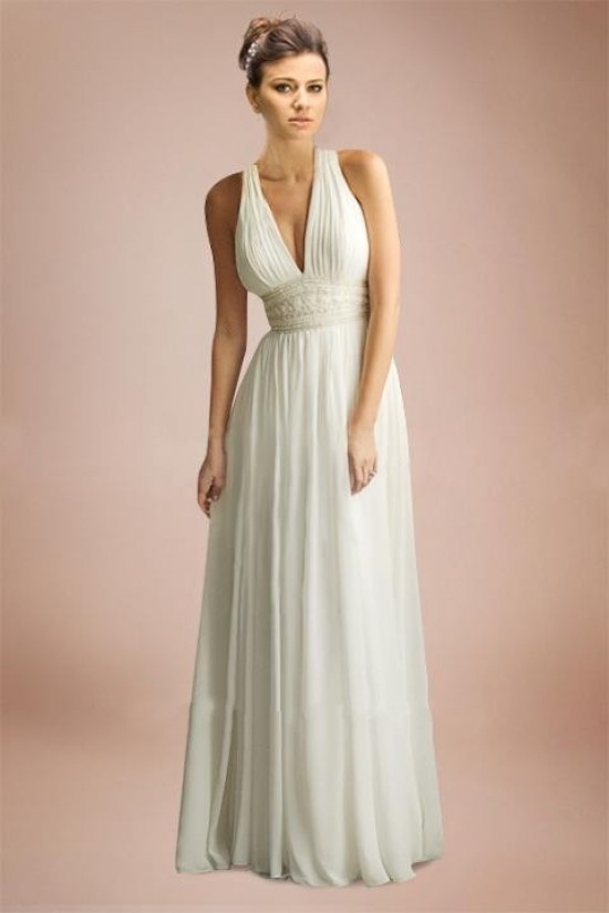 Sheath/Column V-neck Chiffon Bridal Wedding Dresses WD010338 Sheath/Column V-neck Chiffon Bridal Wedding Dresses WD010338