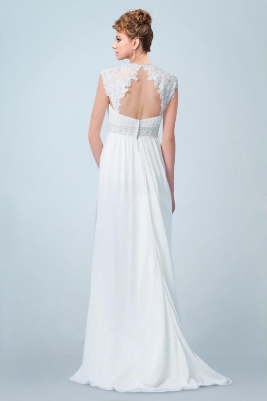 Empire Beaded Lace and Chiffon Maternity Bridal Wedding Dresses WD010341 Empire Beaded Lace and Chiffon Maternity Bridal Wedding Dresses WD010341