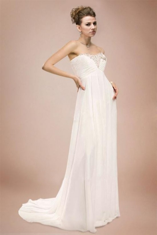 Empire Sweetheart Chiffon Bridal Wedding Dresses WD010349