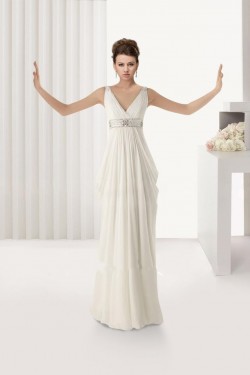 Empire V-neck Beaded Chiffon Maternity Bridal Wedding Dresses WD010352