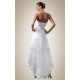 High Low Strapless Lace Applique Bridal Wedding Dresses WD010358 High Low Strapless Lace Applique Bridal Wedding Dresses WD010358