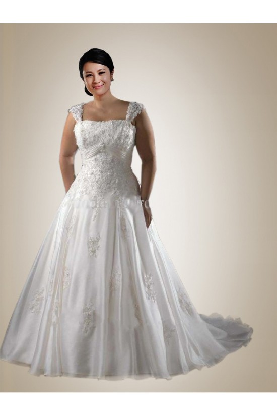 A-line Straps Lace Plus Sizes Bridal Wedding Dresses WD010367 A-line Straps Lace Plus Sizes Bridal Wedding Dresses WD010367