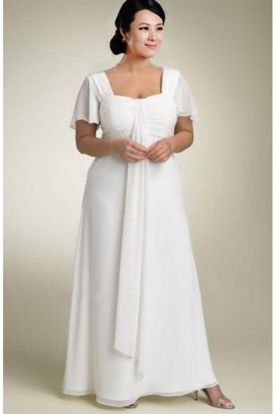 Sheath/Column Chiffon Plus Size Bridal Wedding Dresses WD010370 Sheath/Column Chiffon Plus Size Bridal Wedding Dresses WD010370