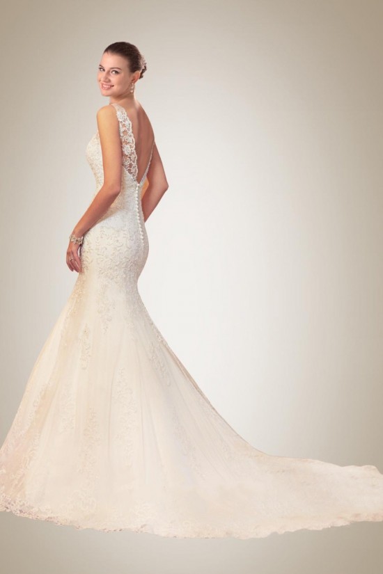 Elegant Trumpet/Mermaid Court Train Lace Bridal Wedding Dresses WD010371 Elegant Trumpet/Mermaid Court Train Lace Bridal Wedding Dresses WD010371