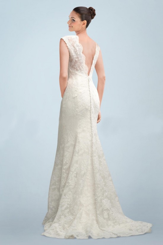 Elegant V-neck Short Sleeves Lace Bridal Wedding Dresses WD010380 Elegant V-neck Short Sleeves Lace Bridal Wedding Dresses WD010380