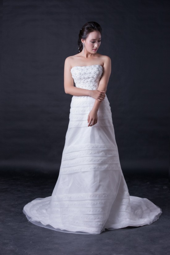 A-line Strapless Bridal Wedding Dresses WD010386 A-line Strapless Bridal Wedding Dresses WD010386