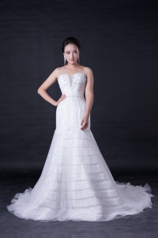 Trumpet/Mermaid Sweetheart Lace and Beaded Bridal Wedding Dresses WD010387 Trumpet/Mermaid Sweetheart Lace and Beaded Bridal Wedding Dresses WD010387