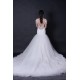 Trumpet/Mermaid Beaded Lace Bridal Wedding Dresses with one and a half meters Train WD010388