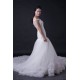 Trumpet/Mermaid Beaded Lace Bridal Wedding Dresses with one and a half meters Train WD010388