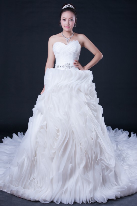 Ball Gown Sweetheart Beaded Cathedral Train Bridal Wedding Dresses WD010398 Ball Gown Sweetheart Beaded Cathedral Train Bridal Wedding Dresses WD010398
