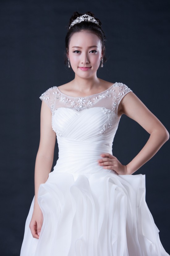 Ball Gown Off the Shoulder Beaded Cathedral Train Bridal Wedding Dresses WD010402 Ball Gown Off the Shoulder Beaded Cathedral Train Bridal Wedding Dresses WD010402
