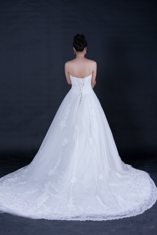 A-line Strapless Beaded Bridal Wedding Dresses WD010405 A-line Strapless Beaded Bridal Wedding Dresses WD010405