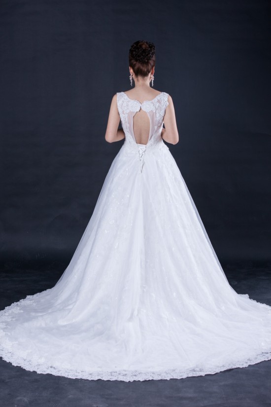 A-line Beaded Lace Bridal Wedding Dresses WD010409 A-line Beaded Lace Bridal Wedding Dresses WD010409