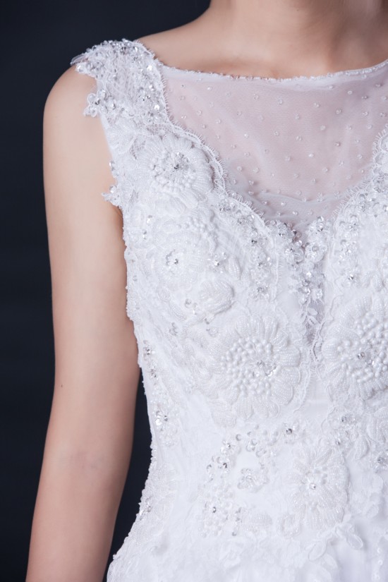 A-line Beaded Lace Bridal Wedding Dresses WD010409 A-line Beaded Lace Bridal Wedding Dresses WD010409
