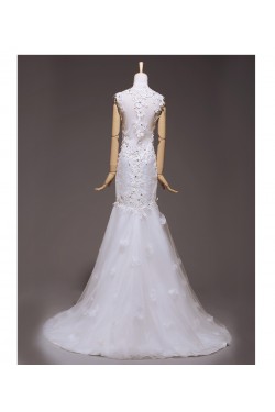 Trumpet/Mermaid Beaded Lace Bridal Gown Wedding Dress WD010431