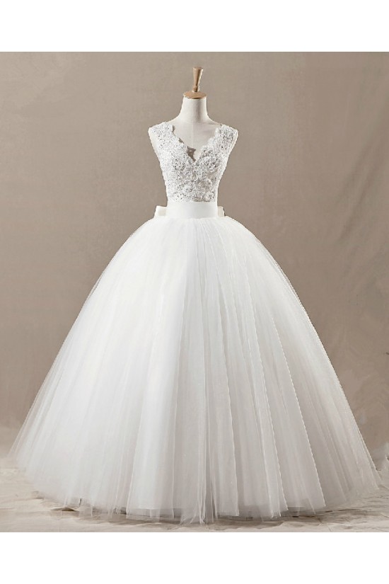 Ball Gown V-neck Beaded Bridal Gown Wedding Dress WD010435 Ball Gown V-neck Beaded Bridal Gown Wedding Dress WD010435
