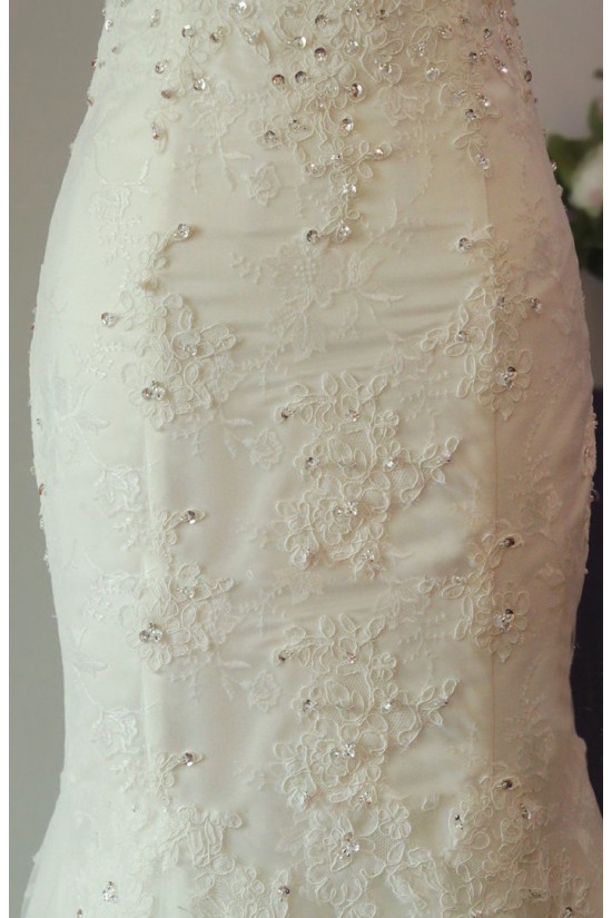 Trumpet/Mermaid V-neck Beaded Lace Bridal Gown Wedding Dress WD010453 Trumpet/Mermaid V-neck Beaded Lace Bridal Gown Wedding Dress WD010453