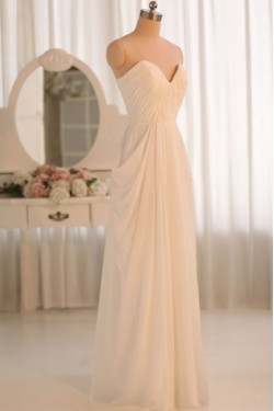 Sheath/Column Sweetheart Chiffon Bridal Gown Wedding Dress WD010463