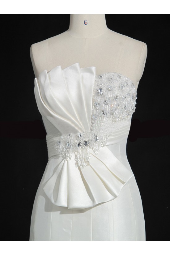 Trumpet/Mermaid Strapless Beaded Bowknot Bridal Gown Wedding Dress WD010471 Trumpet/Mermaid Strapless Beaded Bowknot Bridal Gown Wedding Dress WD010471