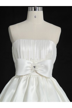 High Low Bowknot Bridal Gown Wedding Dress WD010474